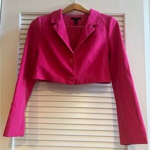 Forever 21 Fuchsia Cropped Blazer